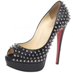 Christian Louboutin Lady Spike Peep Toe Heels